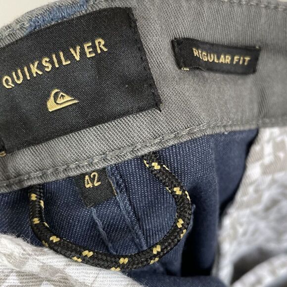 QUIKSILVER Mens Blue Chino Shorts Regular-Fit Everyday Union Stretch 42 x 10 - Picture 7 of 11